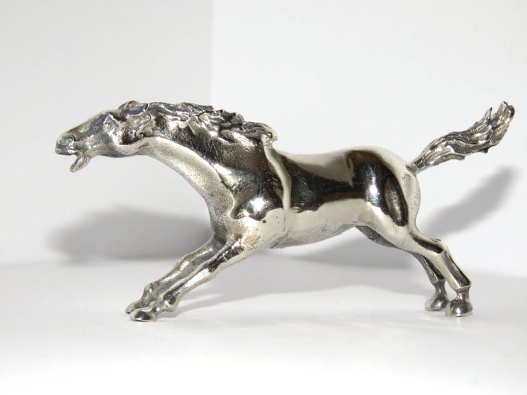 Solid Silver Horse Figurine Vintage, 1970s For Sale at 1stdibs