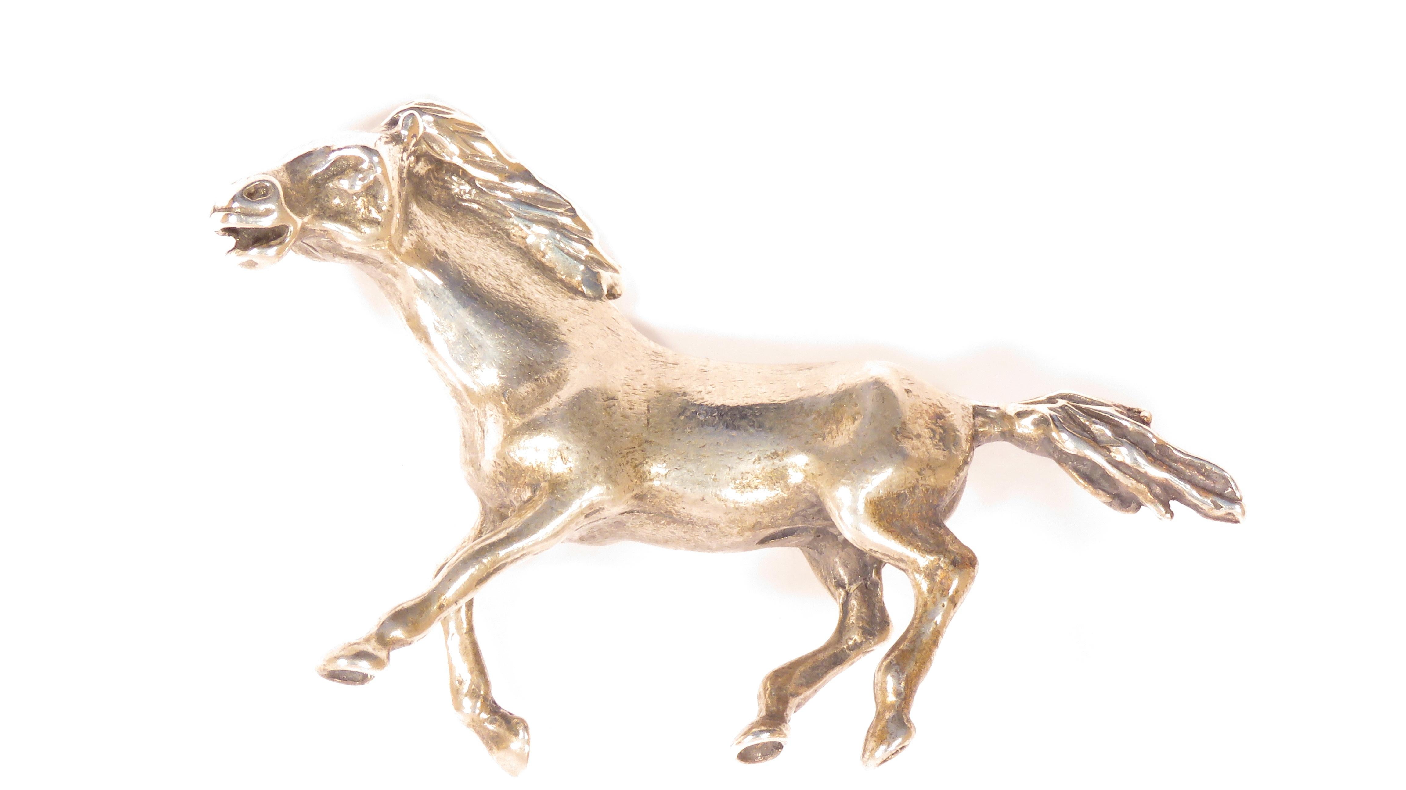 silver horse figurine