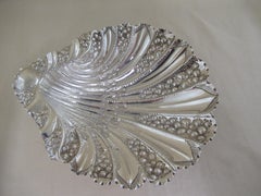 Solid Silver Late 19thC  BUTTER SHELL DISH  Hallmarked:- Sheffield 1896