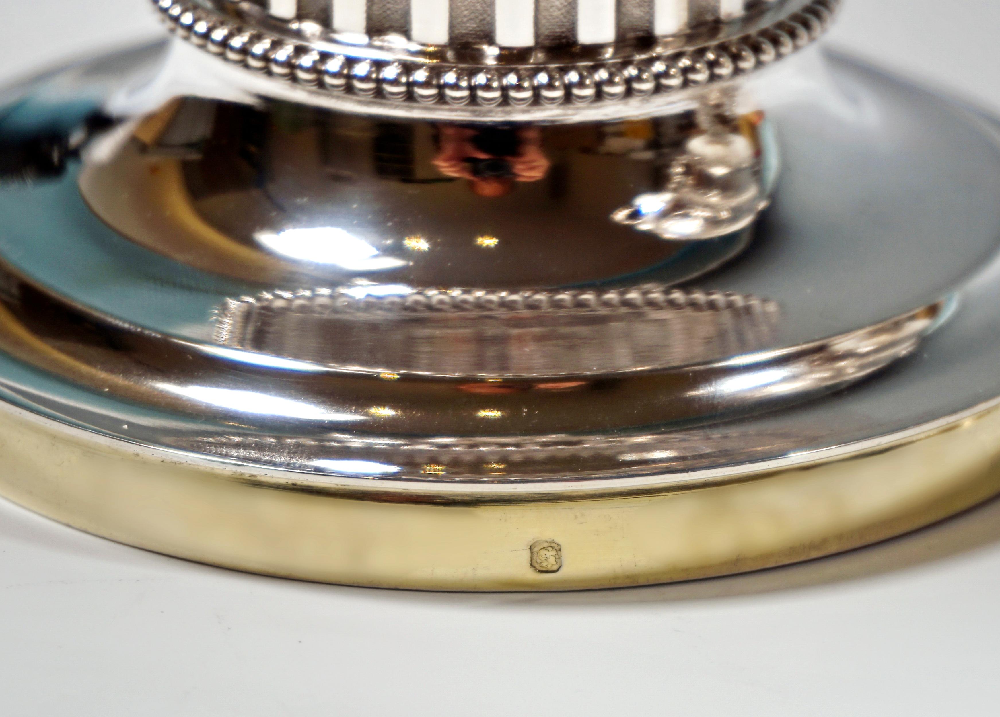 Solid Silver Lidded Goblet With Mythological Scenery, France, Around 1870 3