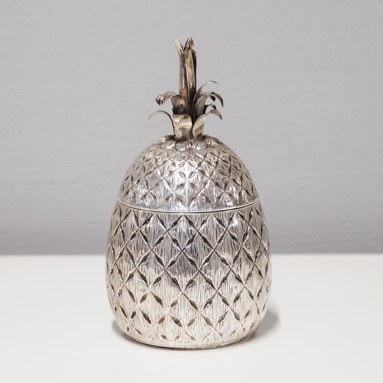 Solid Silver Pineapple Ice Bucket For Sale at 1stDibs