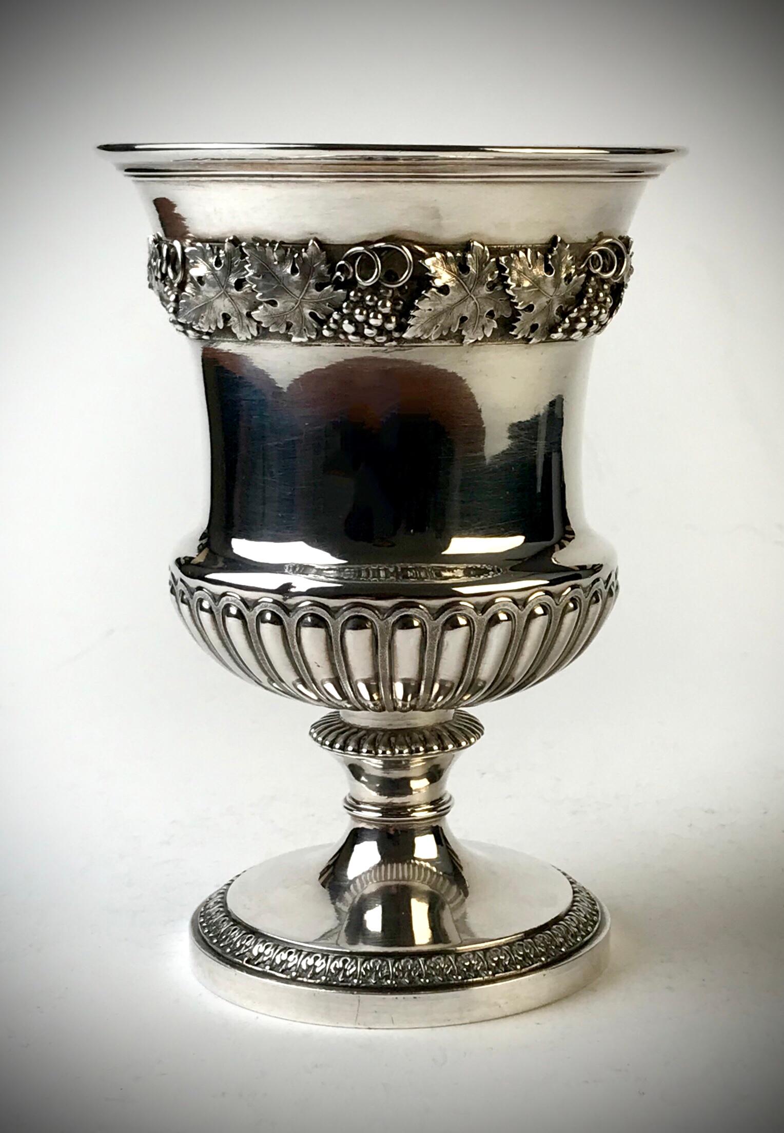 Solid Silver Sterling Georgian Wine Goblet London 1818 William Eaton For Sale 1