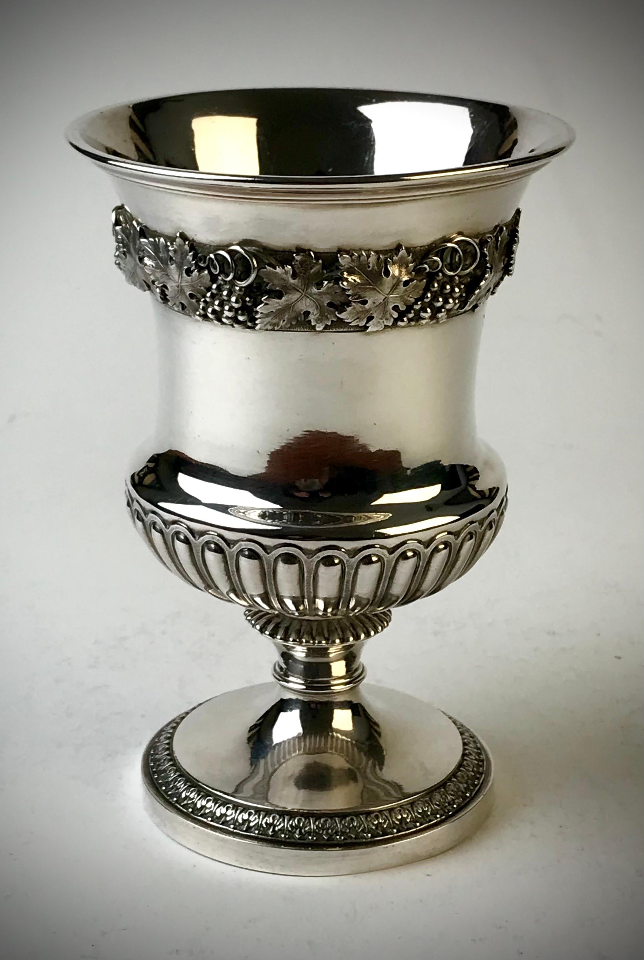 Solid Silver Sterling Georgian Wine Goblet London 1818 William Eaton For Sale 2