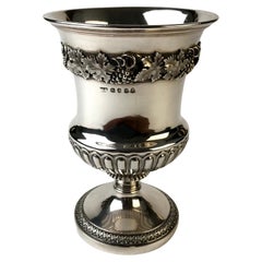 Antique Solid Silver Sterling Georgian Wine Goblet London 1818 William Eaton