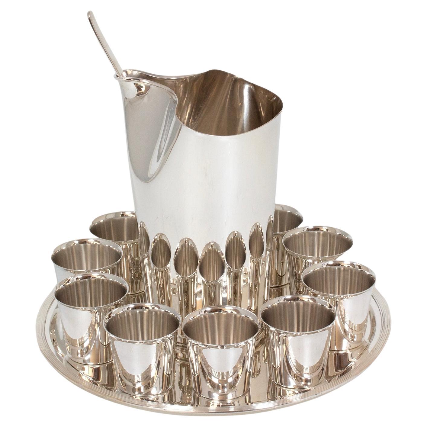 Solid Silver Swedish Cocktail Set by Hugo Strömdahl