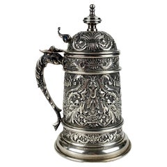 Solid Silver Tankard Lisbon Portugal 1920