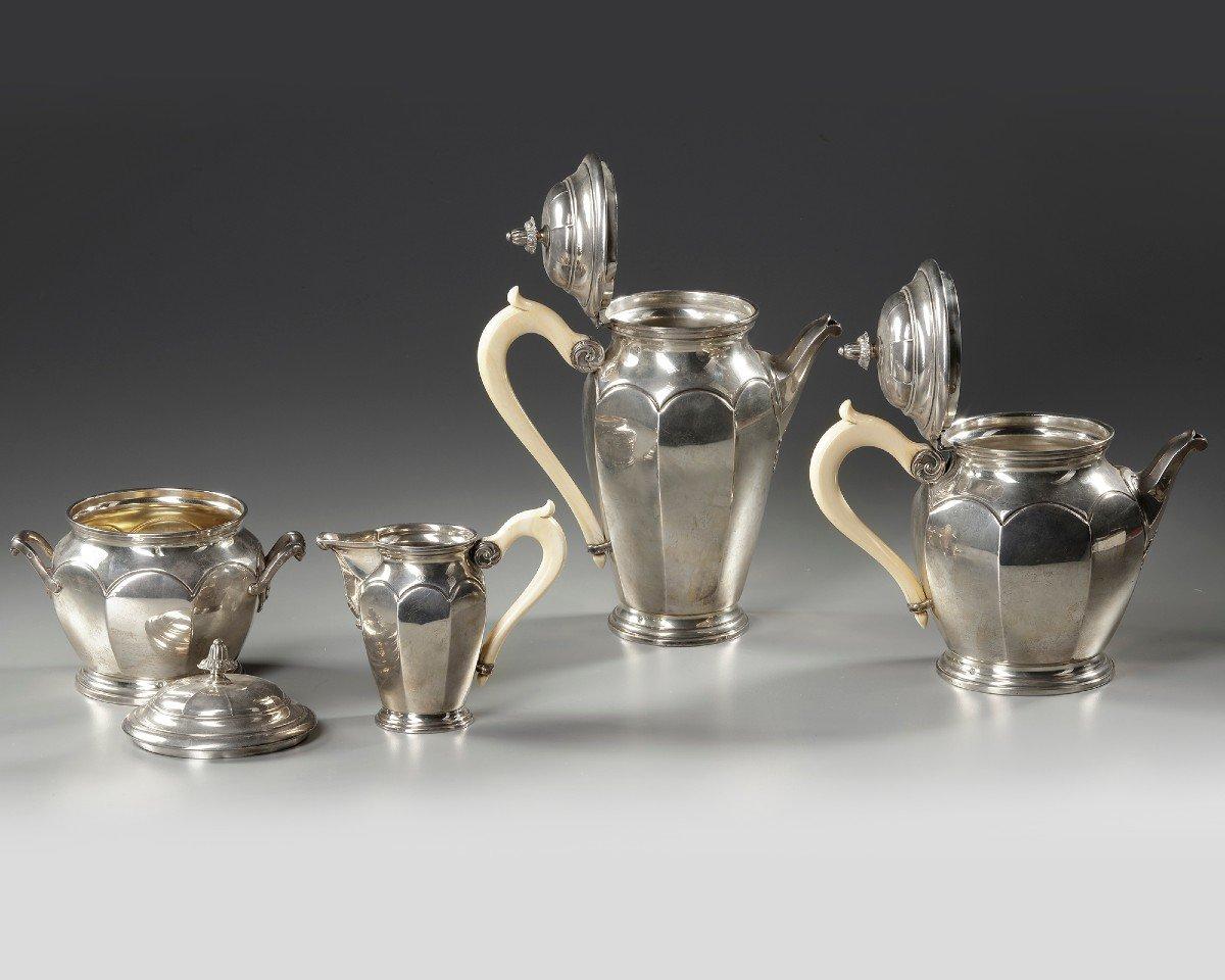 European Solid Silver Tea and Coffee Service, 19th Century