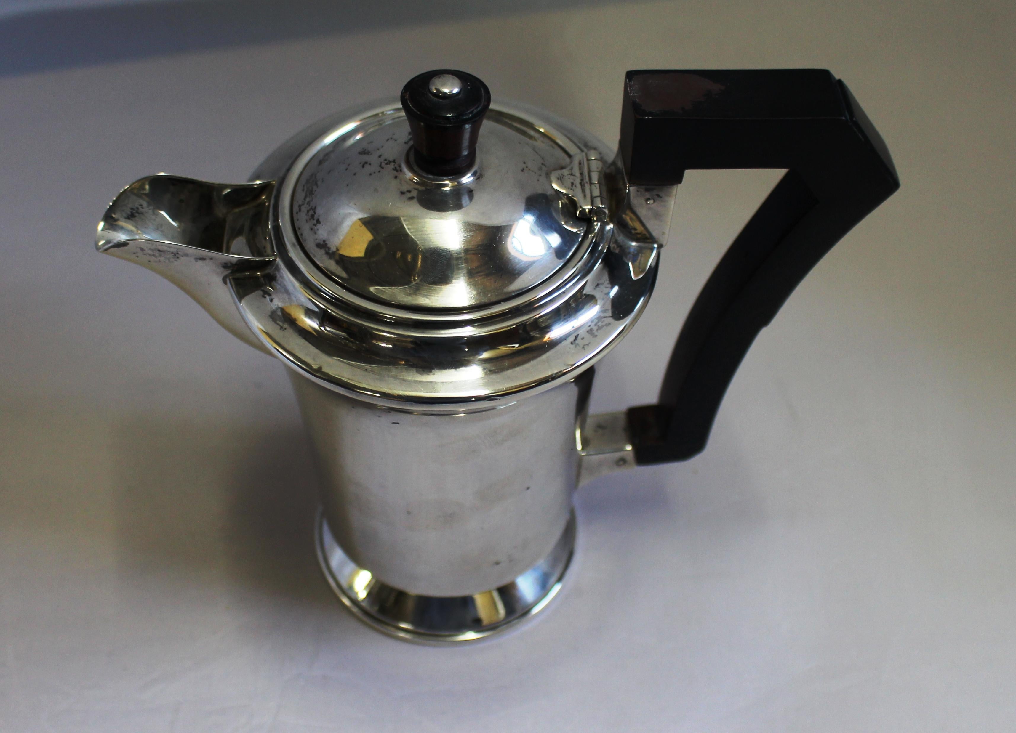 Milieu du XXe siècle Service à thé en argent massif Charles S Green & Co Ltd, 1947