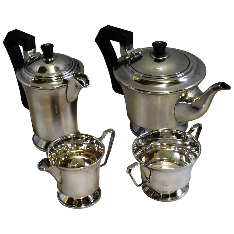 Solid Silver Tea Set Charles S Green and Co Ltd 1947 at 1stDibs