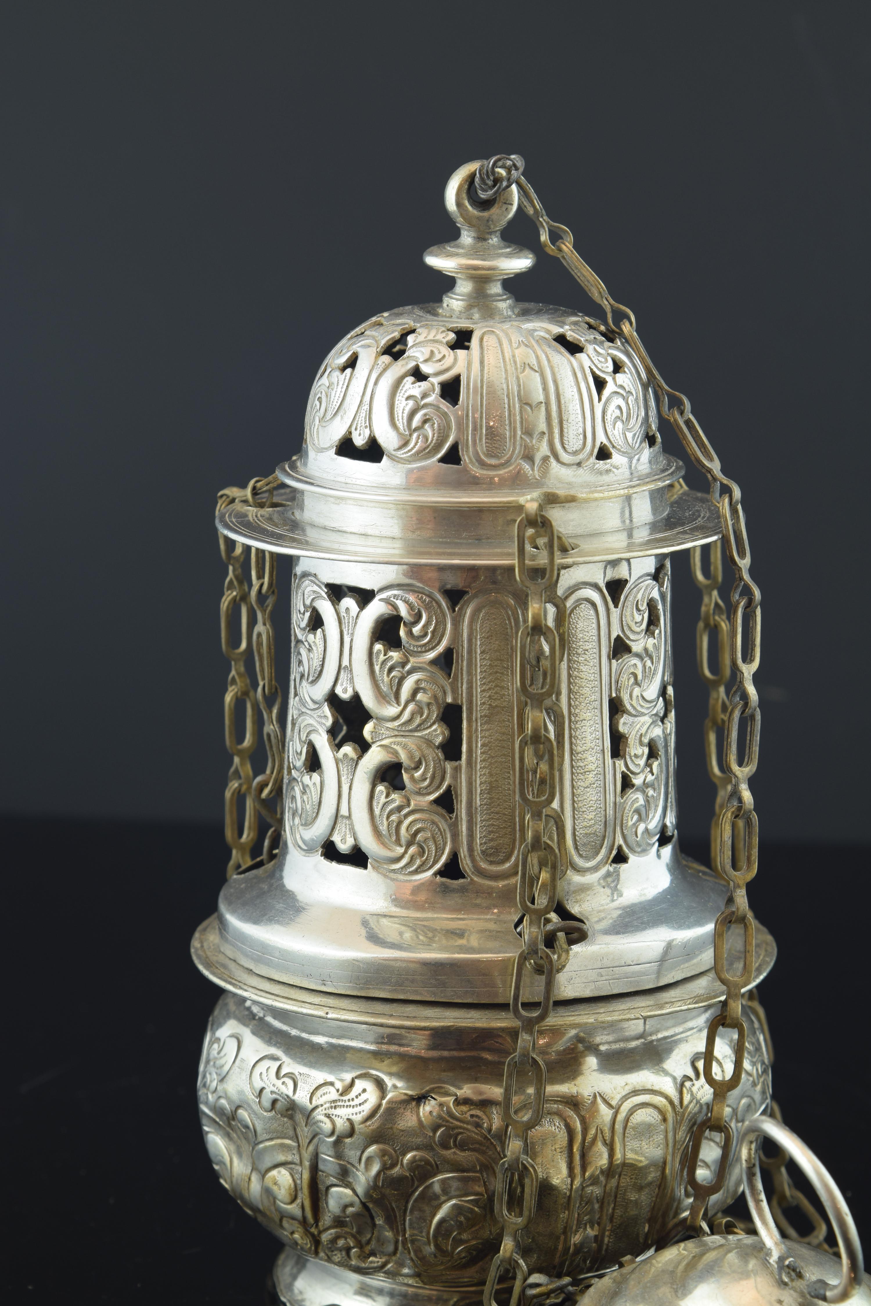 Solid Silver Thurible, Baroque, 17th Century 3