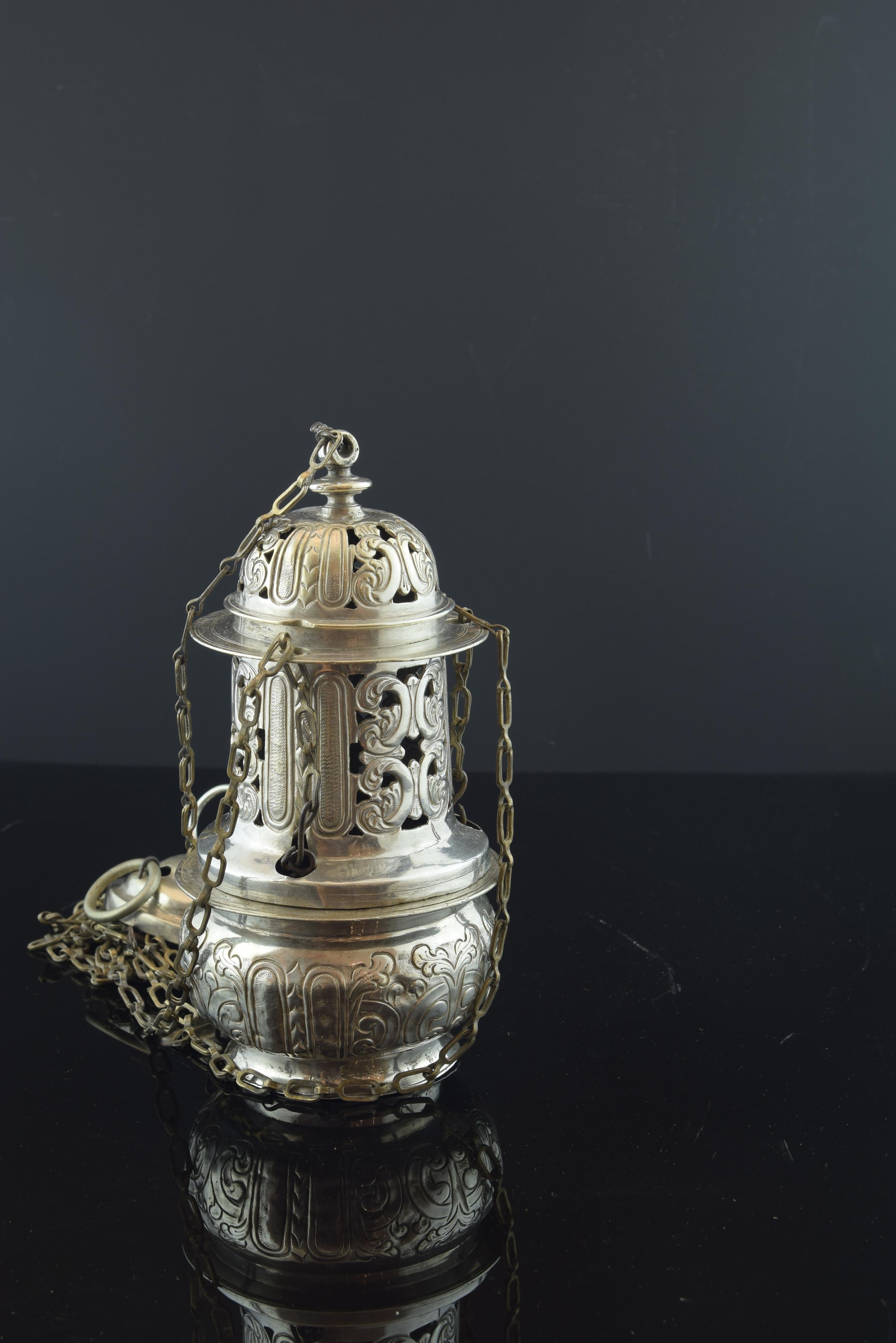 Solid Silver Thurible, Baroque, 17th Century 1