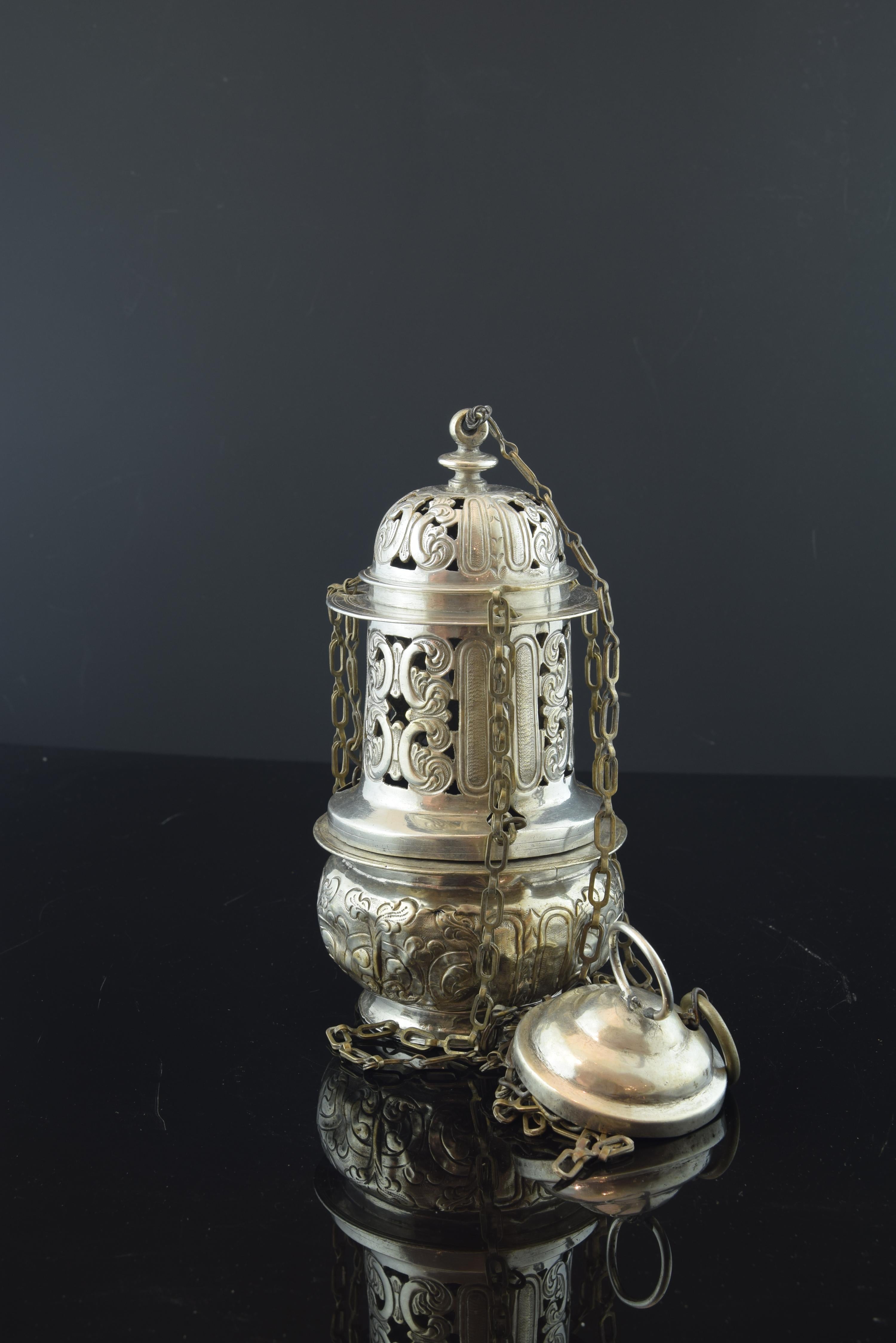 Solid Silver Thurible, Baroque, 17th Century 2