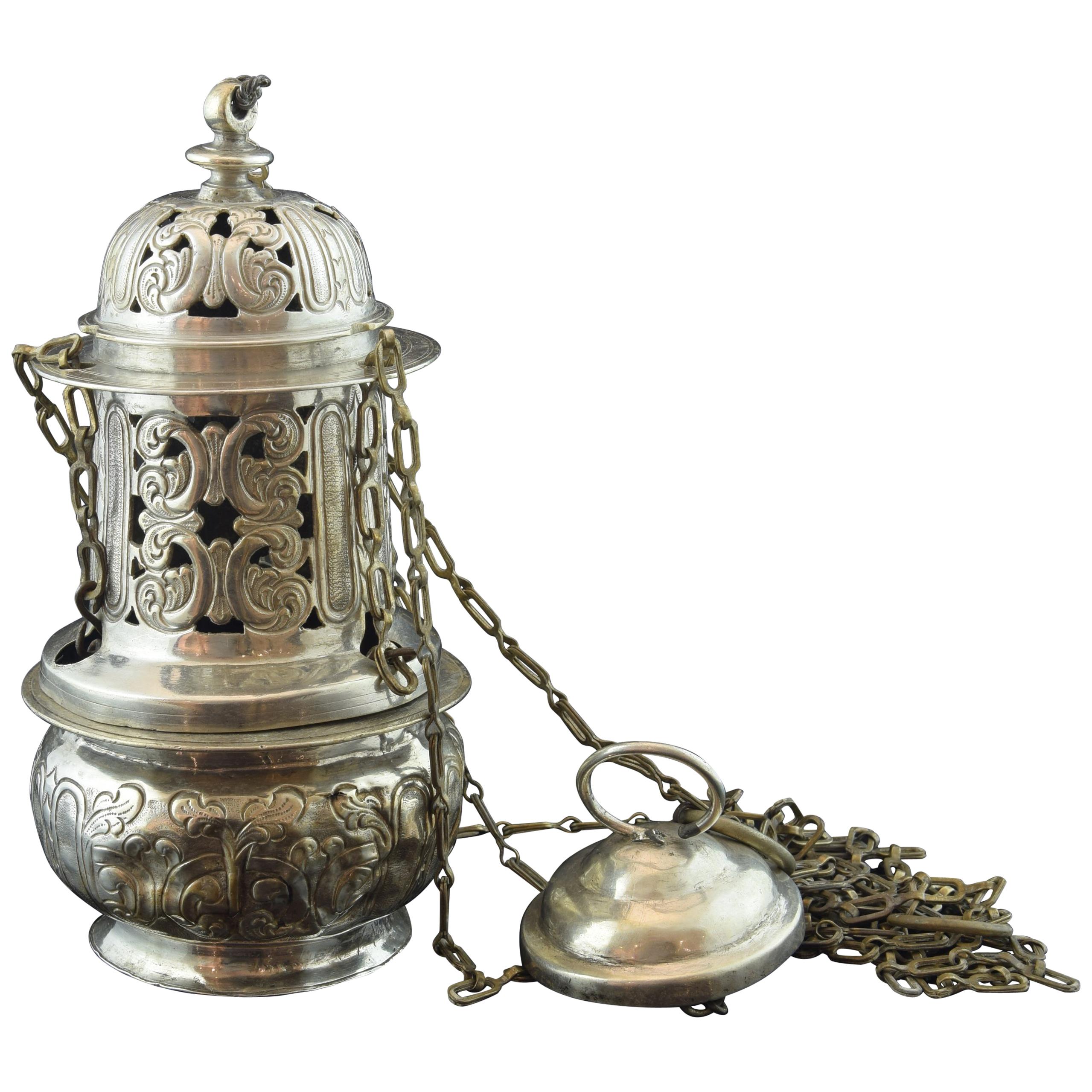 Solid Silver Thurible, Baroque, 17th Century