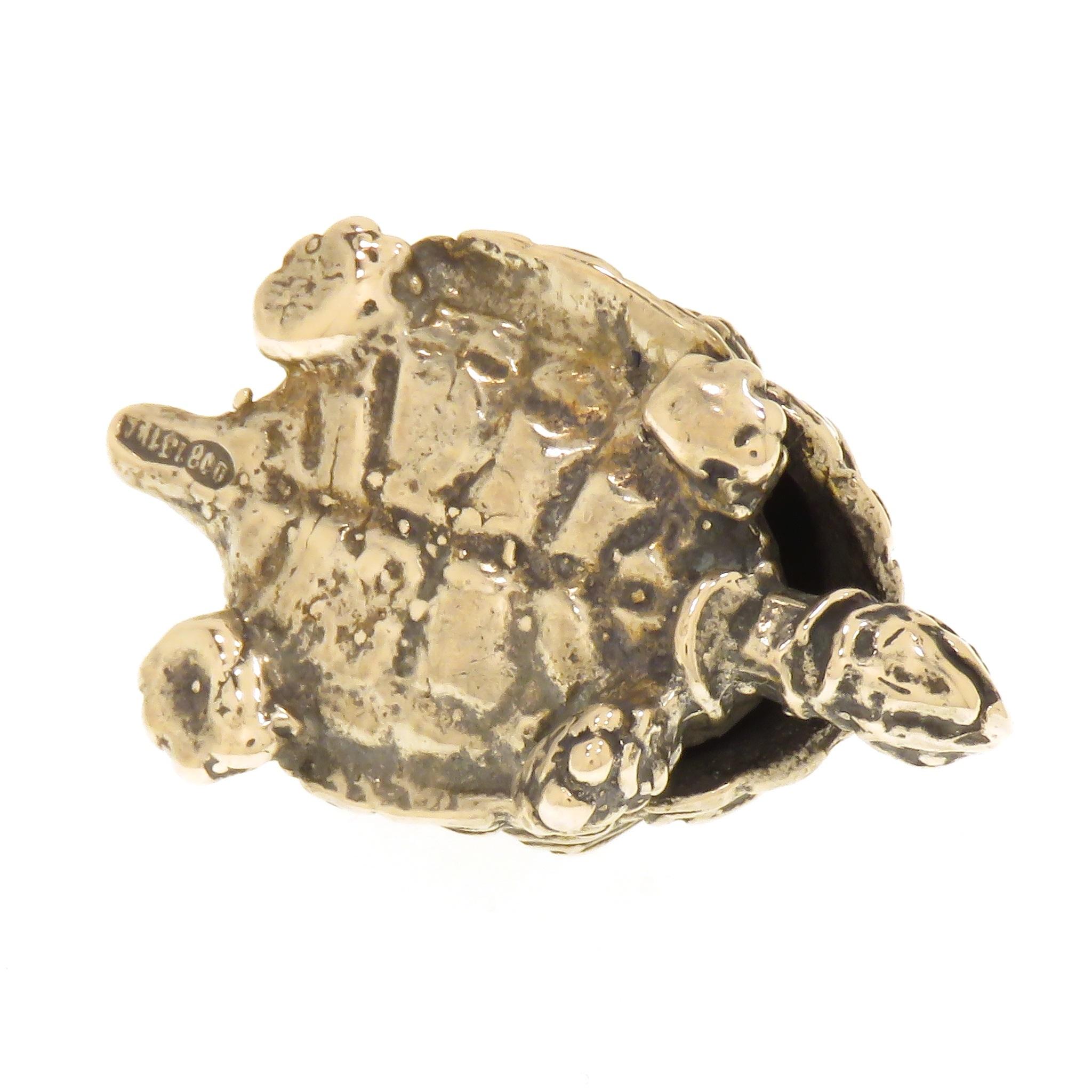 Schildkrötenfigur aus massivem Silber, Vintage 1970er Jahre, hergestellt in Italien im Zustand „Hervorragend“ im Angebot in Milano, IT