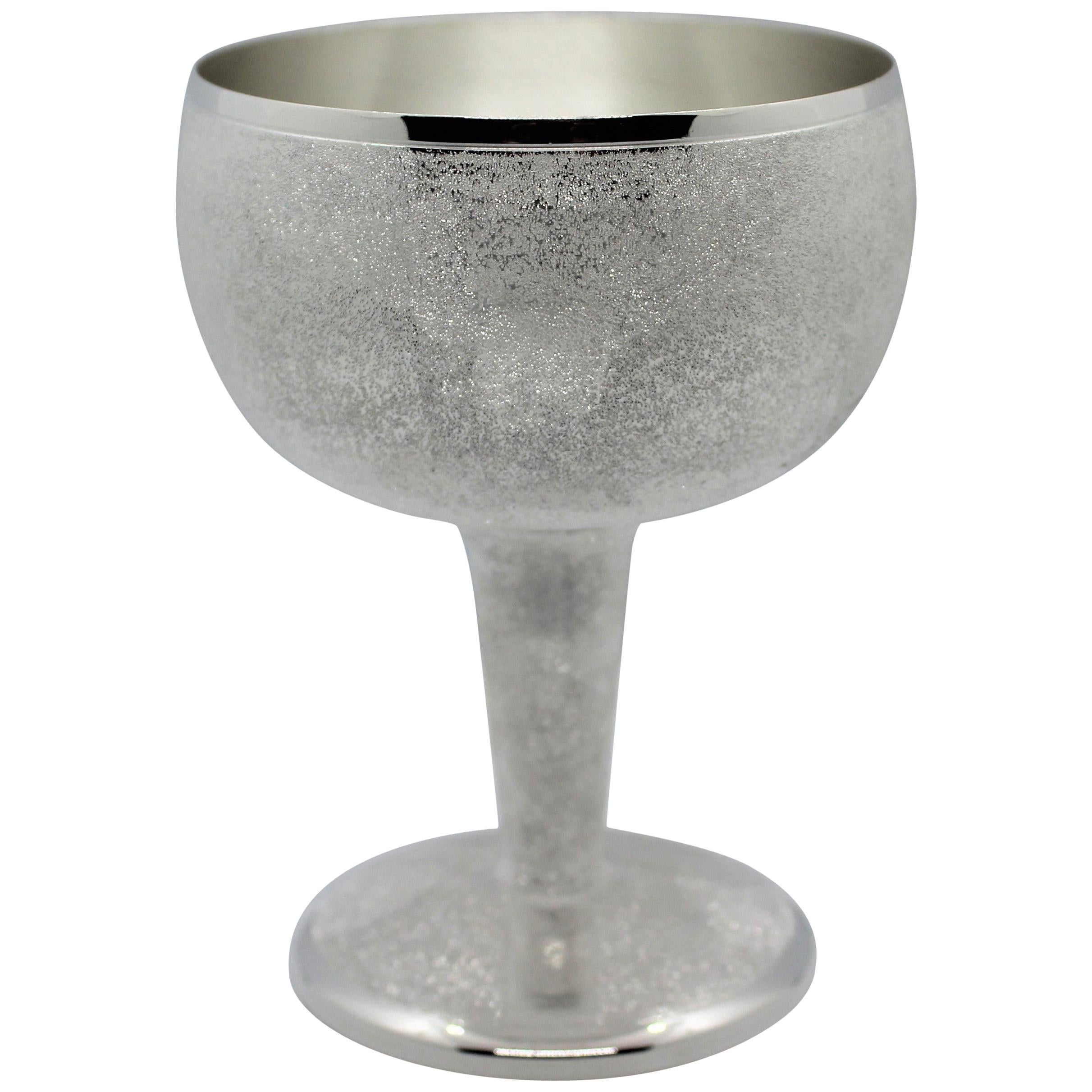Solid Silver Wine Cup, Moon, Small, 1 Piece, Italy For Sale