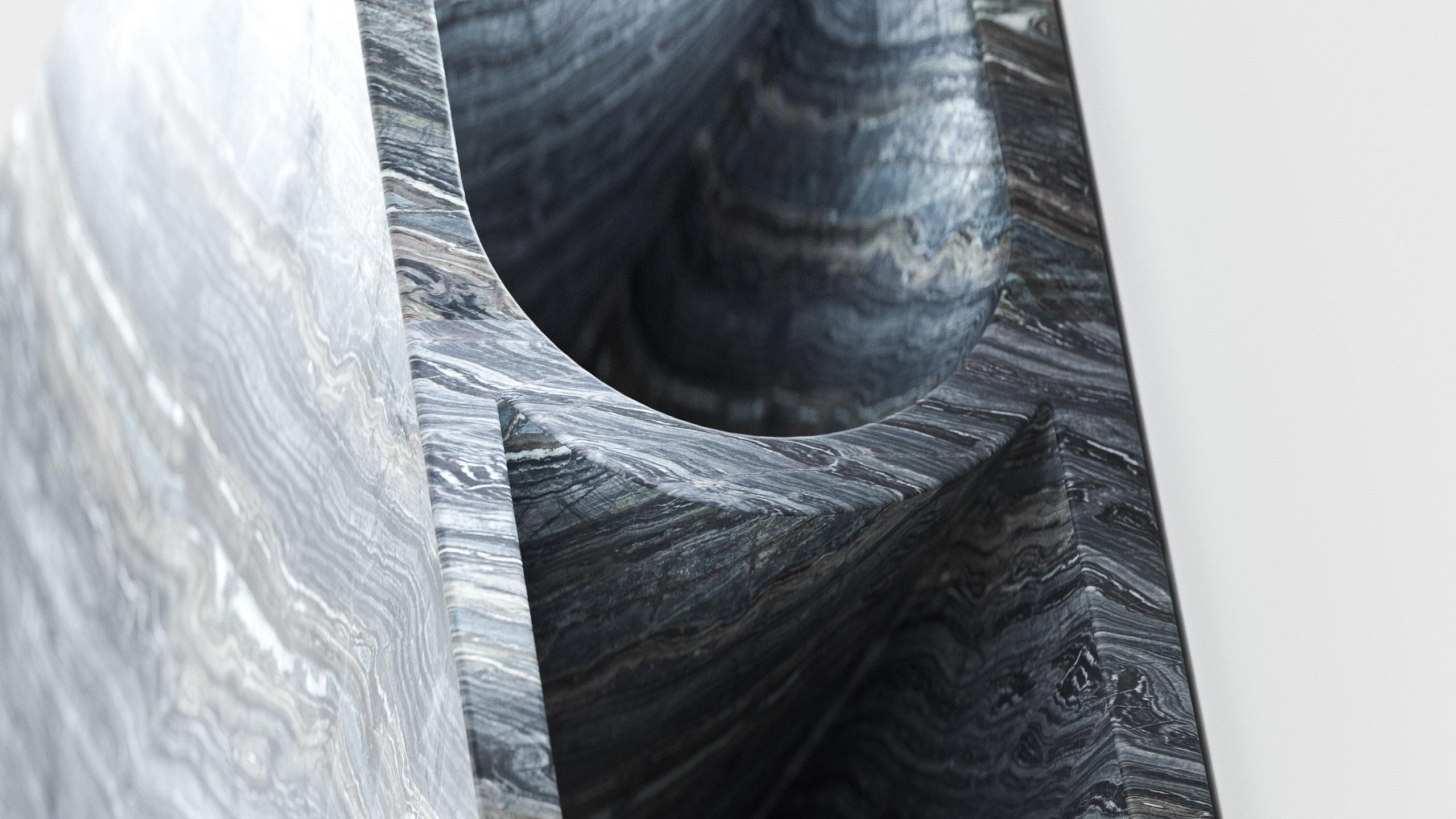 Table basse en marbre massif Silverwave Extrude d'Arthur Vallin Neuf - En vente à 1204, CH