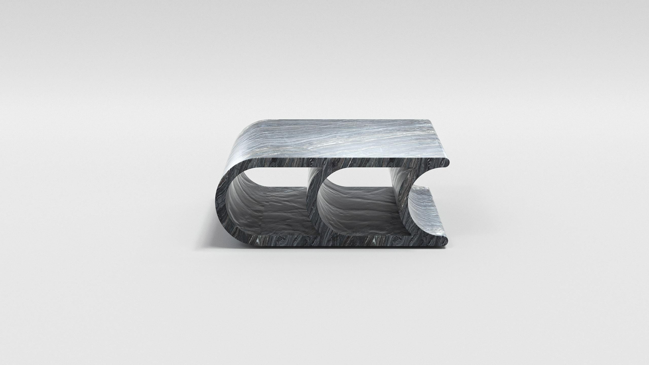 Table basse en marbre massif Silverwave Extrude d'Arthur Vallin en vente 2