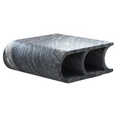 Solid Silverwave Marble Extrude Coffee Table by Arthur Vallin