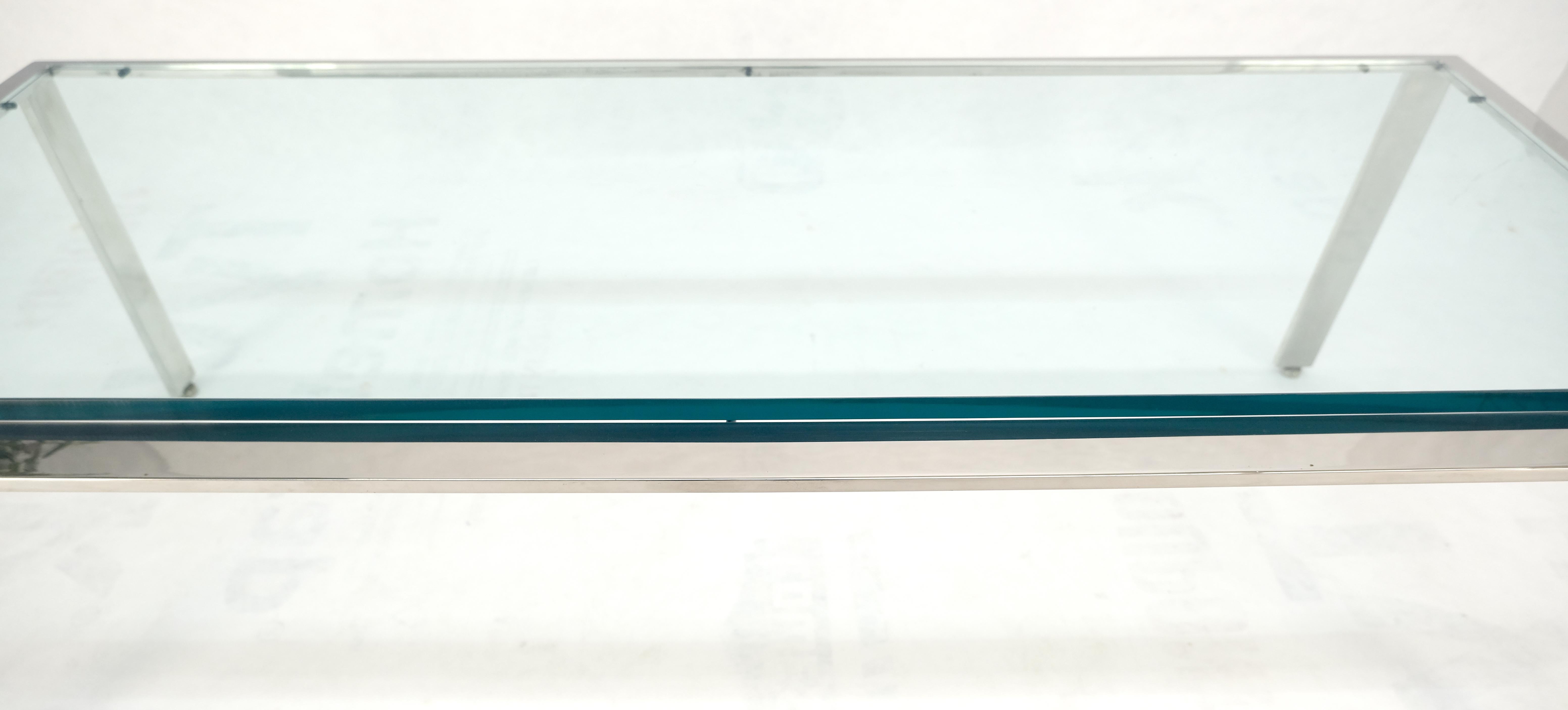 Américain Table basse rectangulaire en verre de 3/4