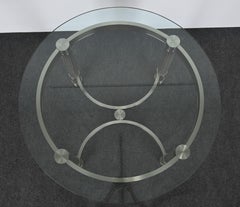 Tavolo da centro o da pranzo in acciaio massiccio di Ron Seff, anni '80