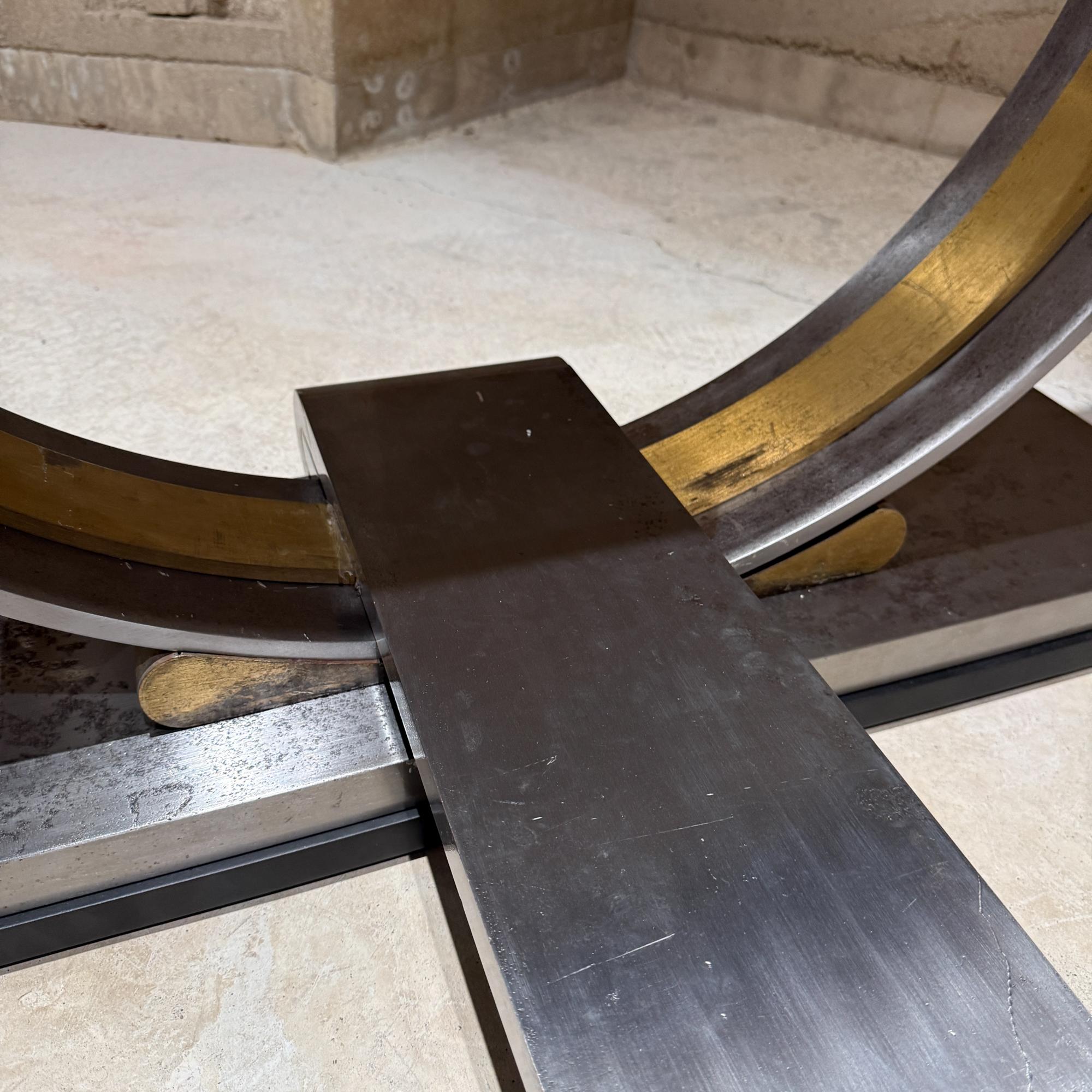 Solid Steel Bronze Table Base Mexico Revival Neoclassical Attributed Arturo Pani For Sale 2