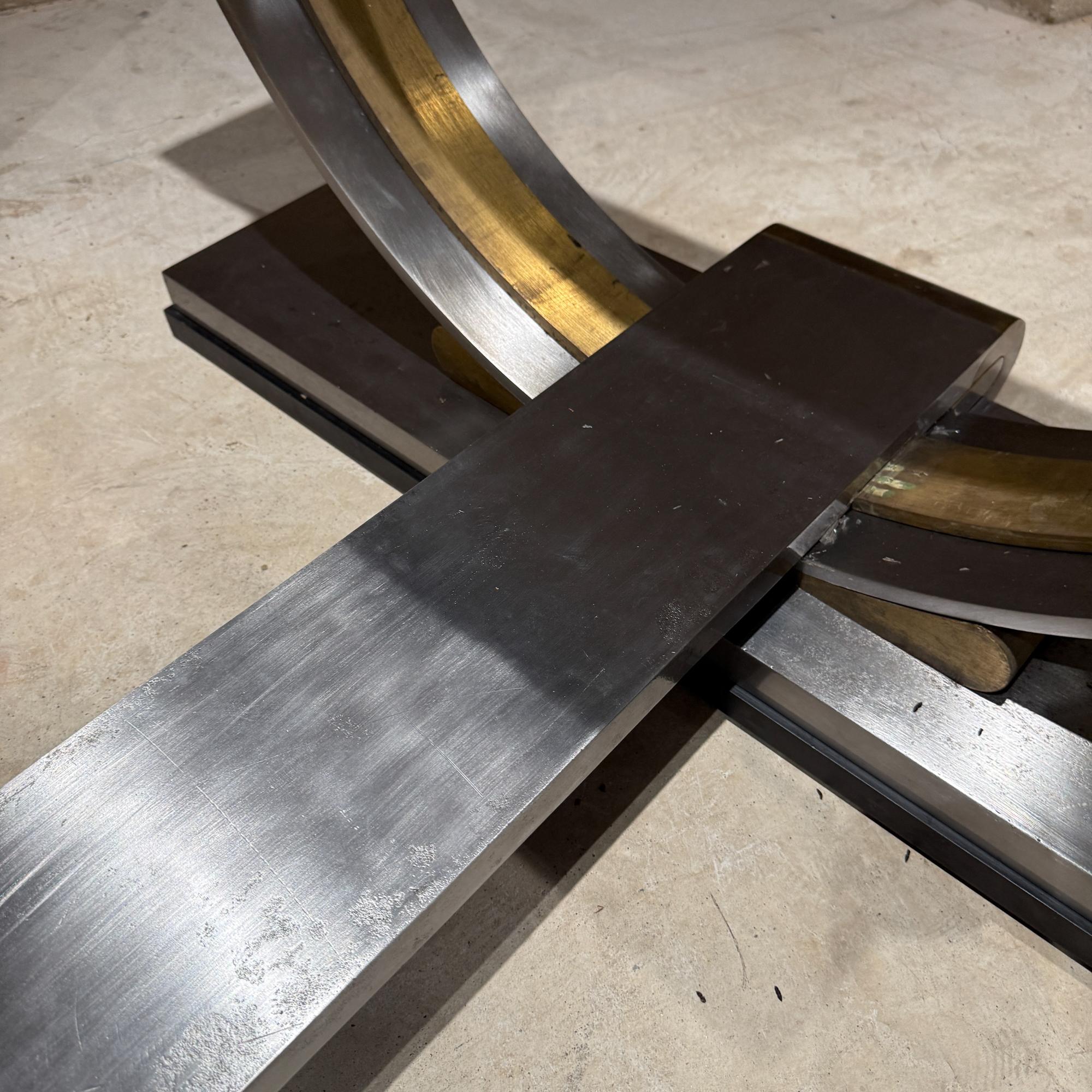 Solid Steel Bronze Table Base Mexico Revival Neoclassical Attributed Arturo Pani For Sale 5