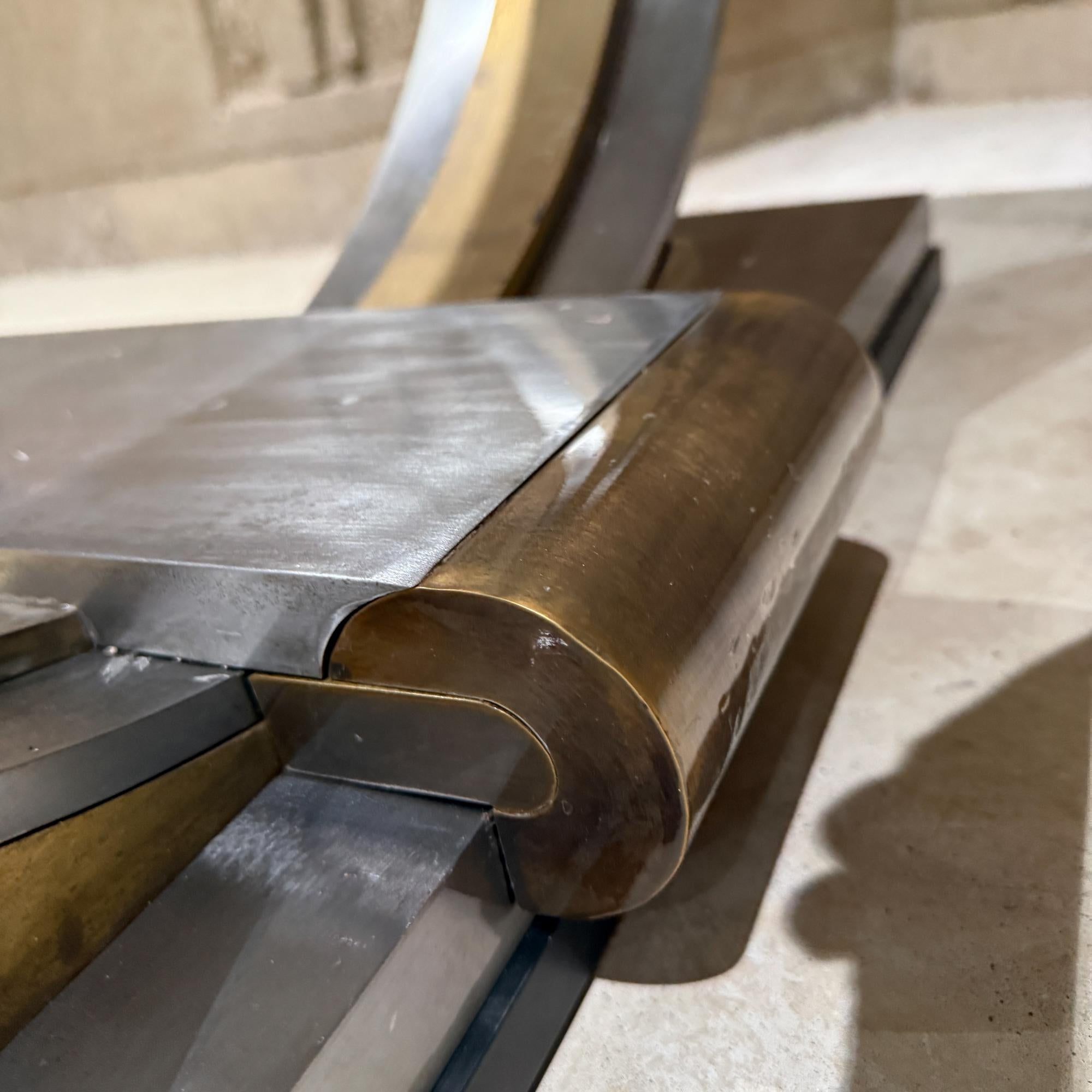 Brass Solid Steel Bronze Table Base Mexico Revival Neoclassical Attributed Arturo Pani For Sale