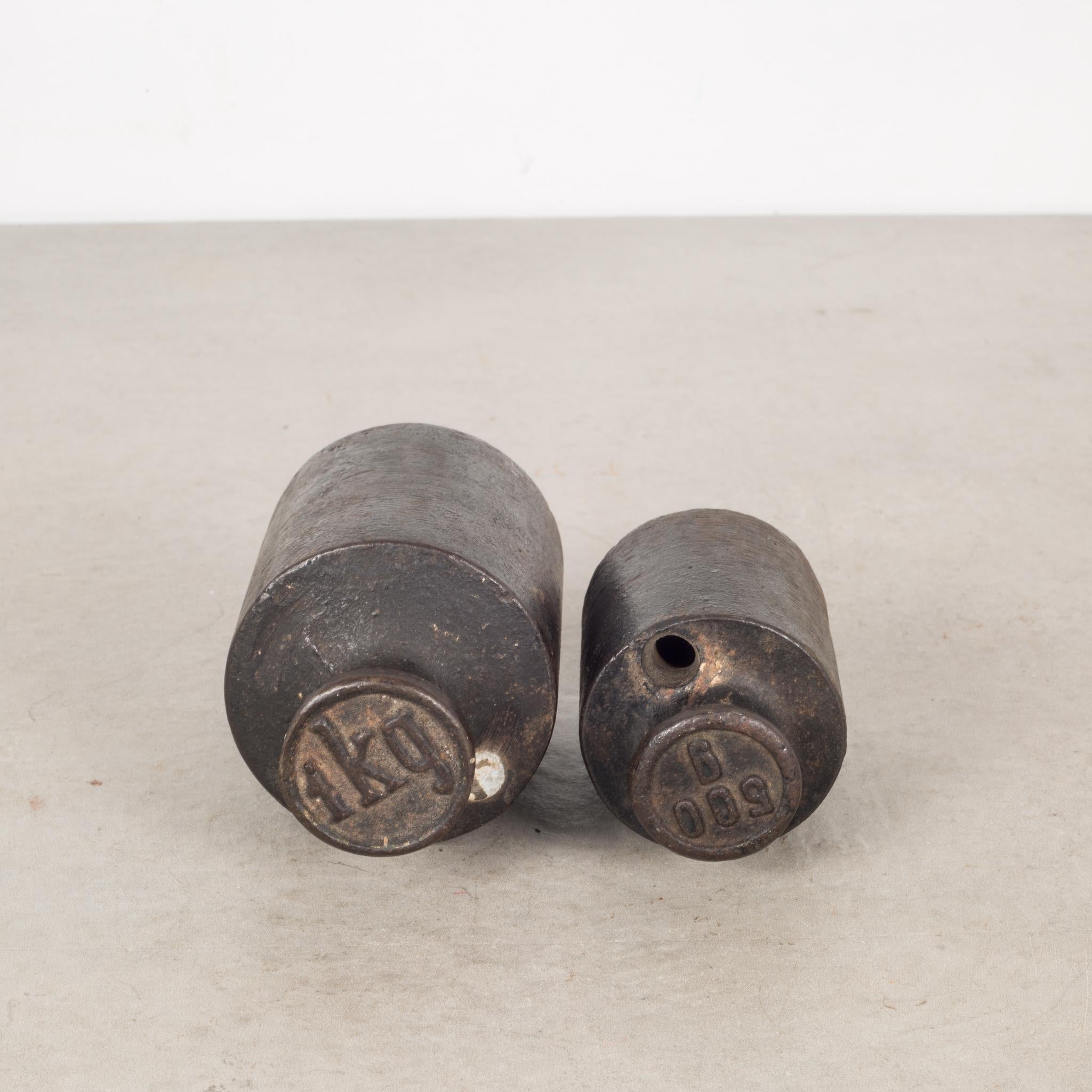 19th Century Solid Steel Weights, circa 1880-1920