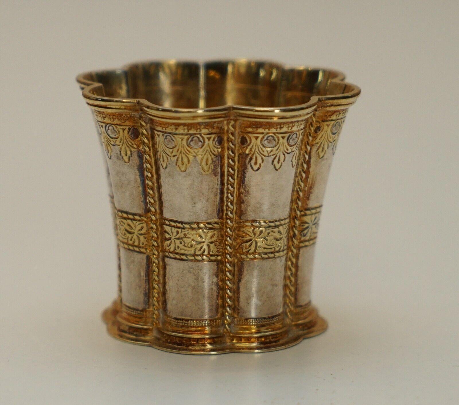 Georgian SOLID STERLING SiLVER 1967 DATED FULLY HALLMARKED QUEEN MARGRETHE CUP GOLD GILT For Sale