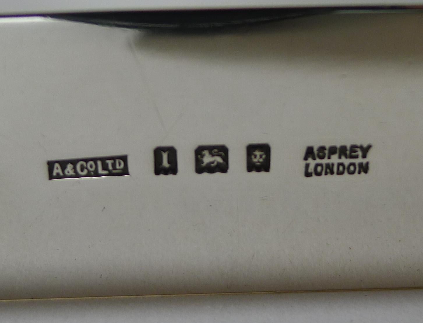Argent sterling Coupe-papier et coupe-papier combinés en argent sterling massif d'Asprey, Londres en vente