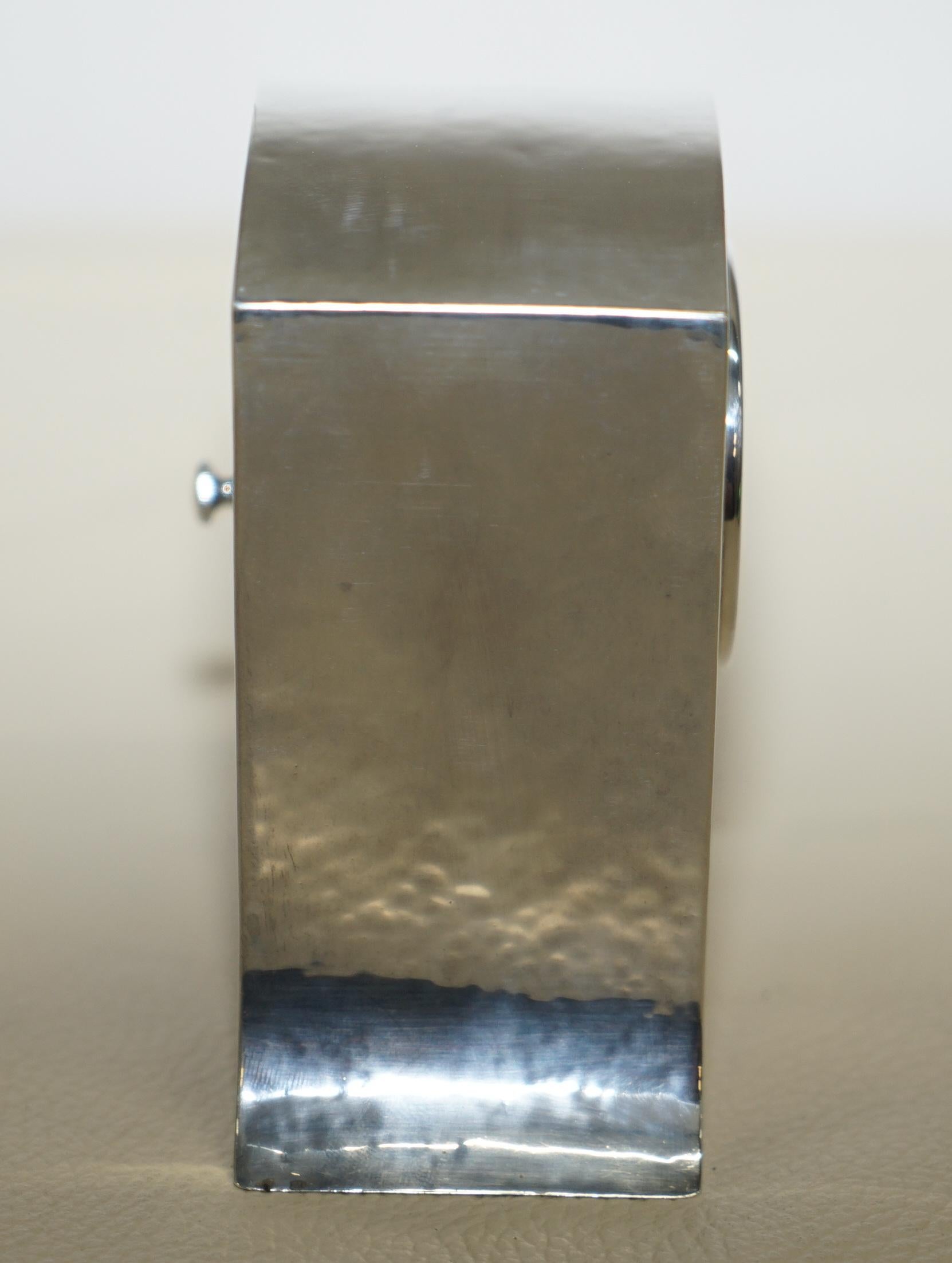 Massives Sterlingsilber Liberty's London 1915 Miniatur- Carrage-Uhr Tudric Feel im Angebot 2