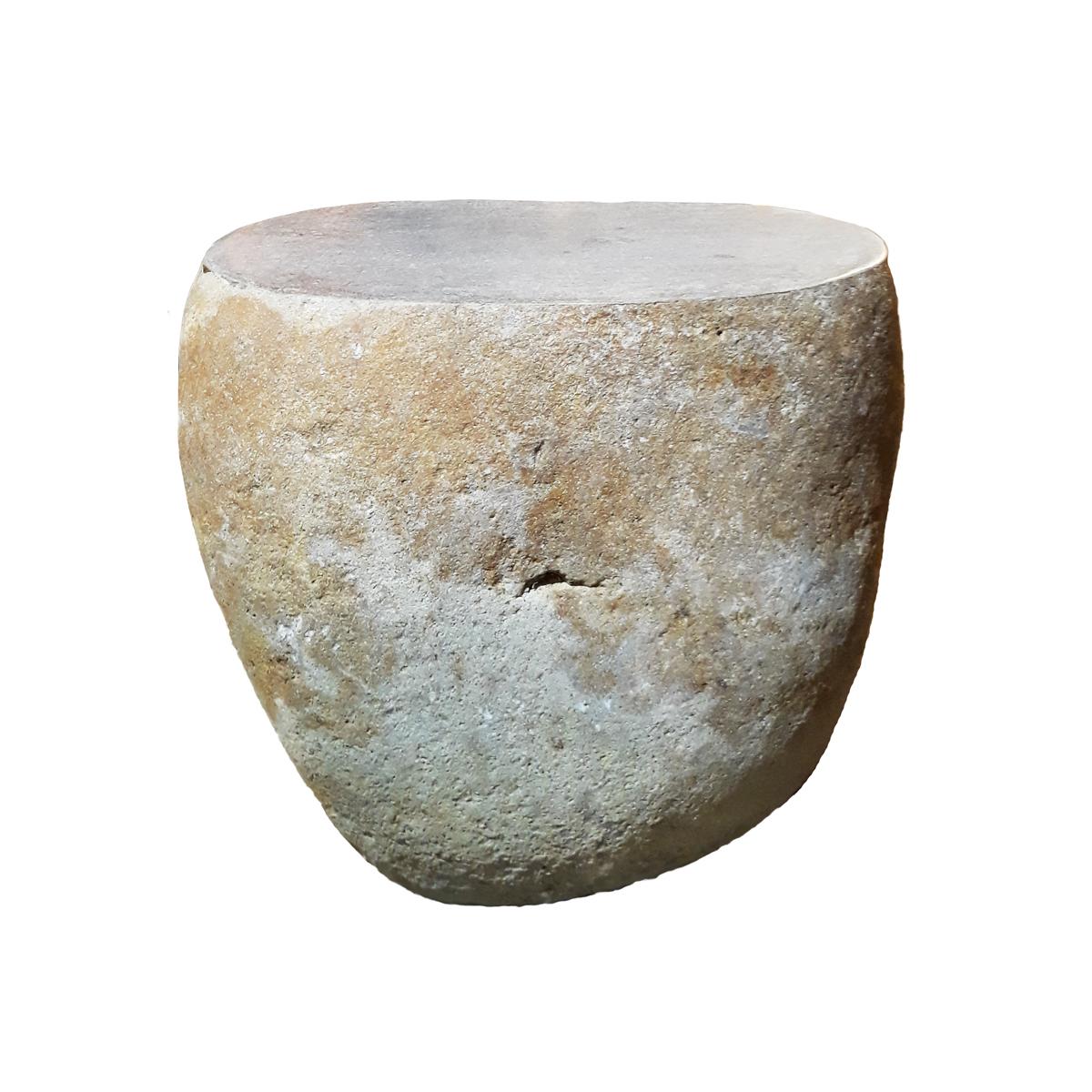Organic Modern Solid Stone End Table or Stool