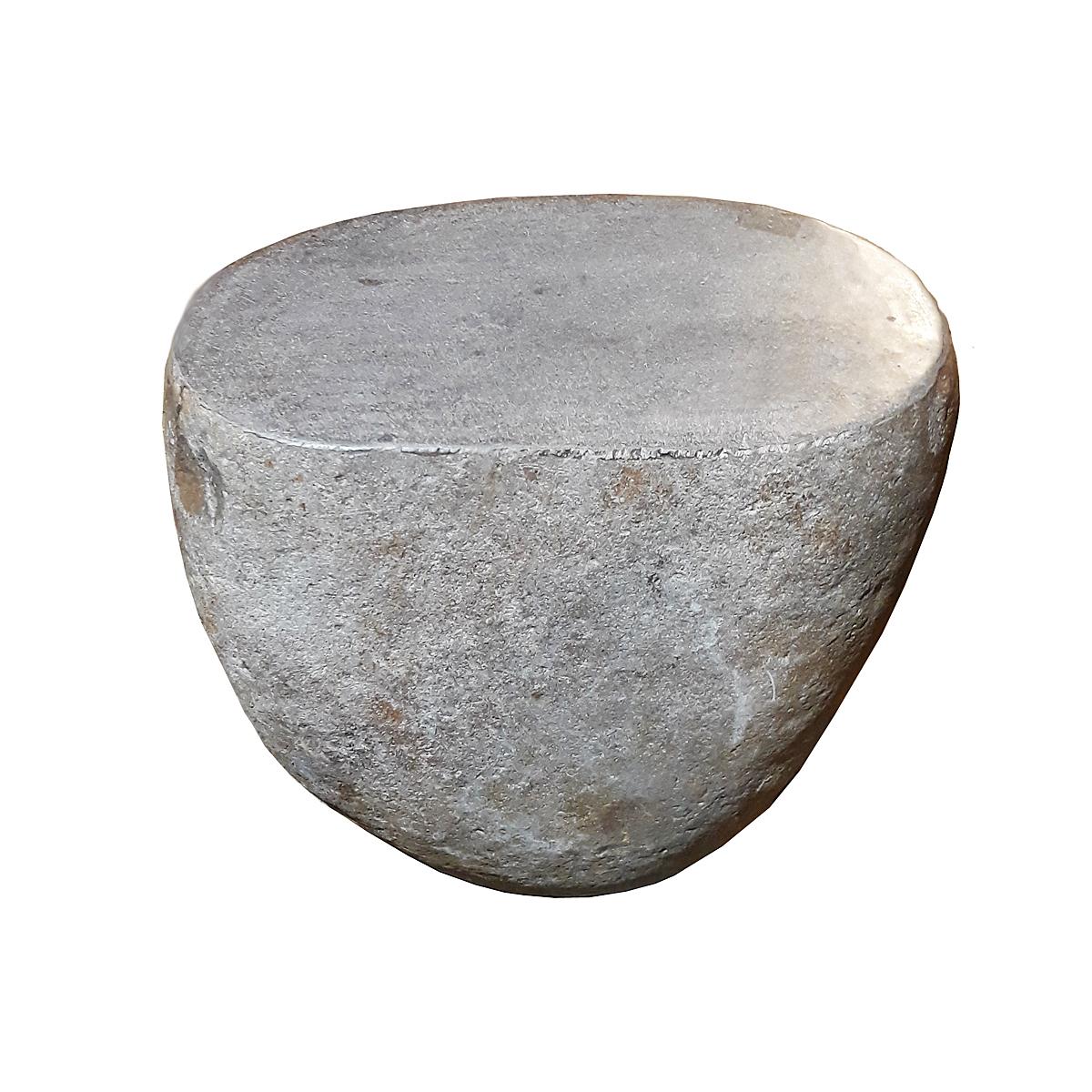 Contemporary Solid Stone End Table or Stool