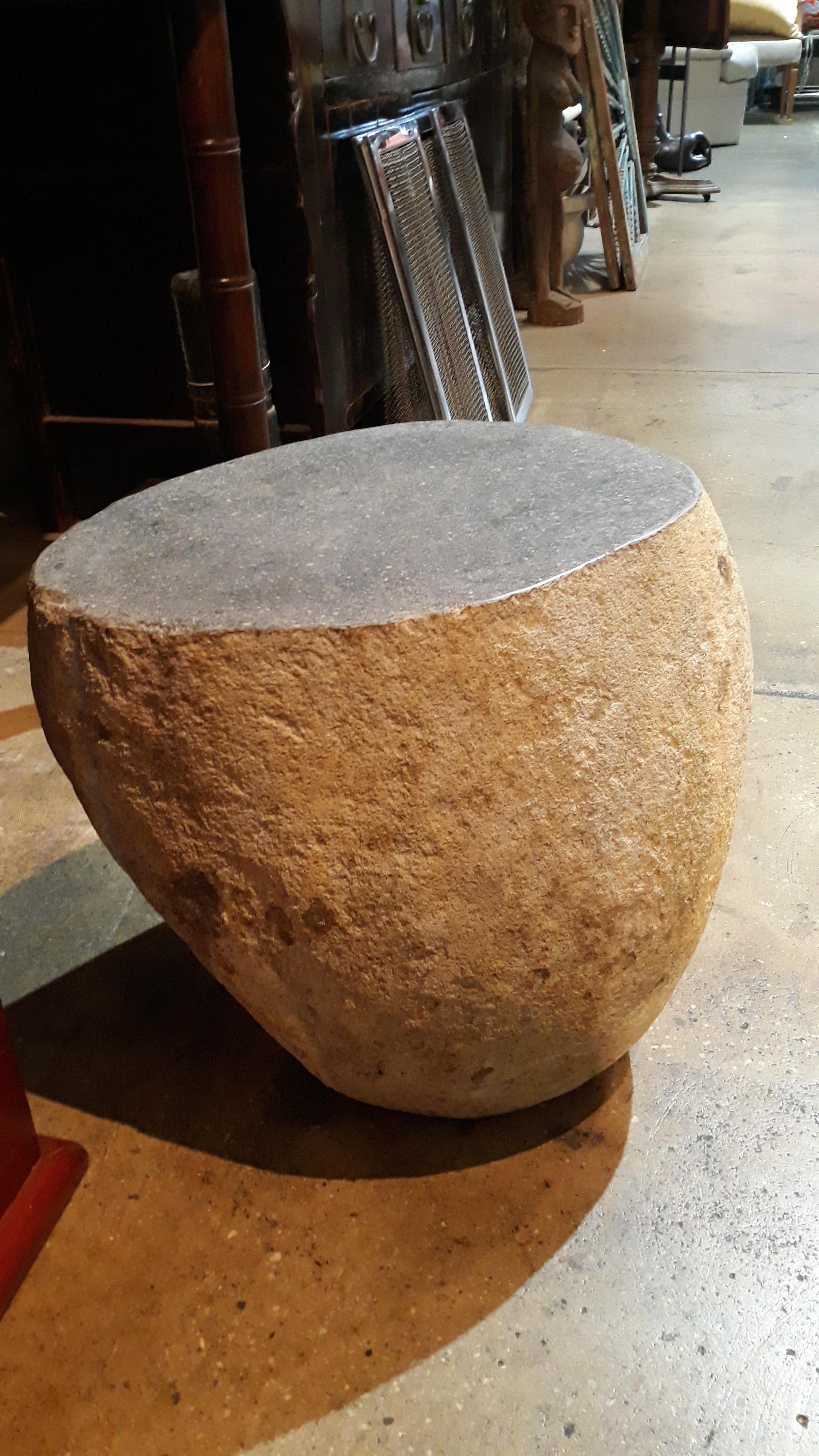 Solid Stone End Table or Stool 2