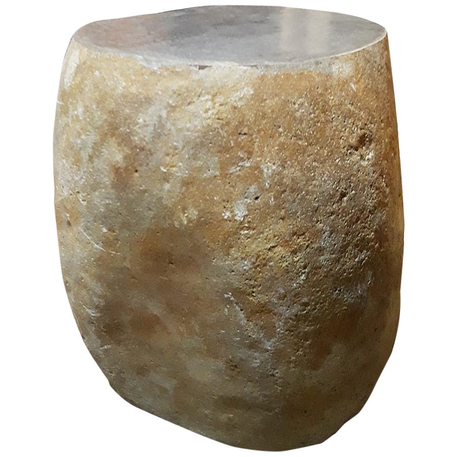 Solid Stone End Table or Stool