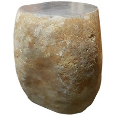 Solid Stone End Table or Stool
