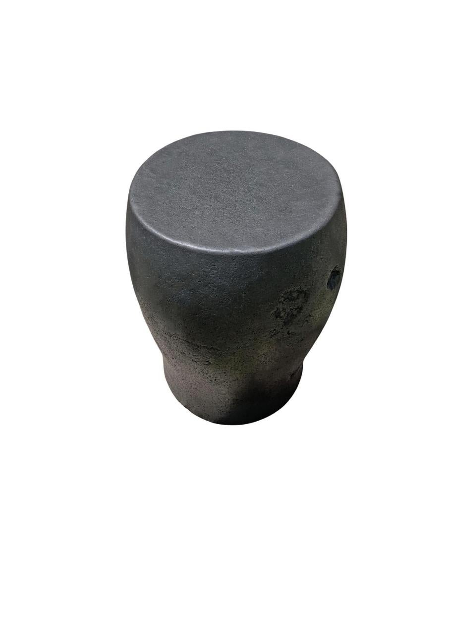 Organic Modern Solid Stone Side Table / Pedestal from Java, Indonesia, C. 1950 For Sale