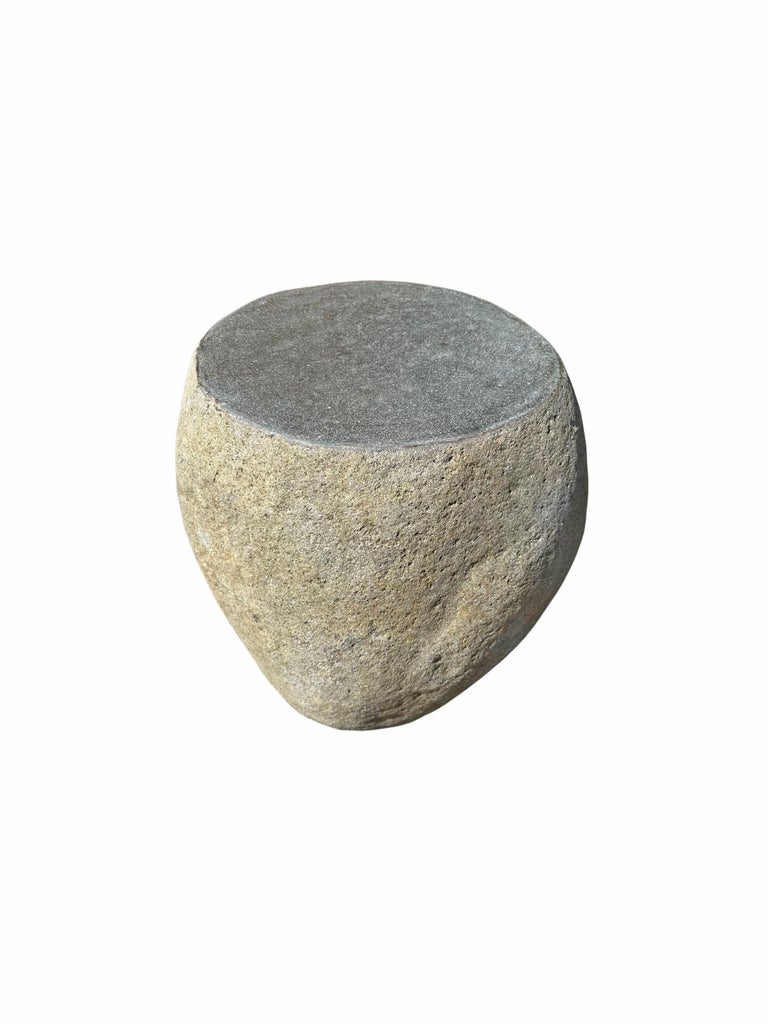 Solid Stone Side Table / Pedestal from Java, Indonesia For Sale at 1stDibs