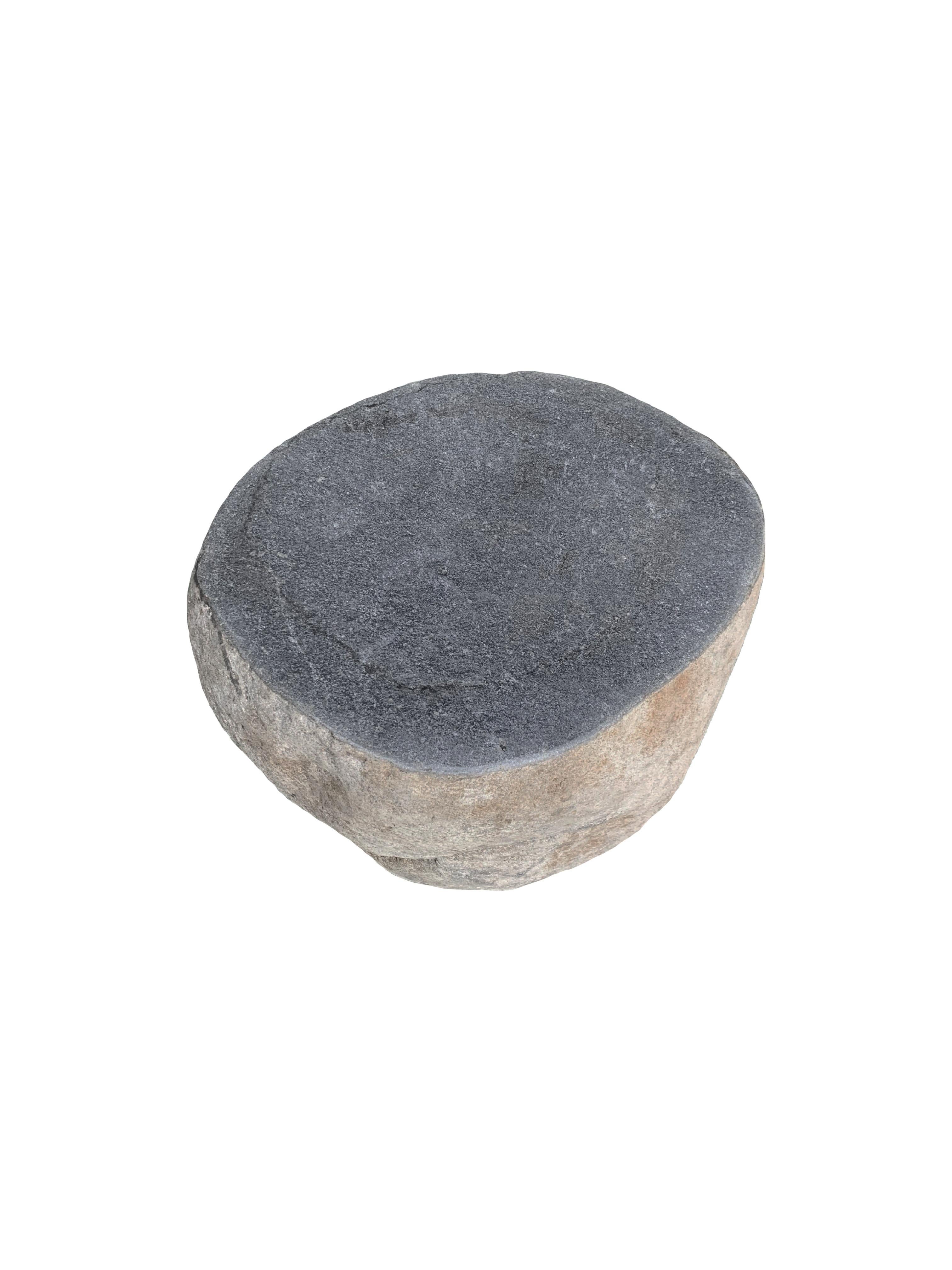 Indonesian Solid Stone Side Table / Pedestal from Java, Indonesia