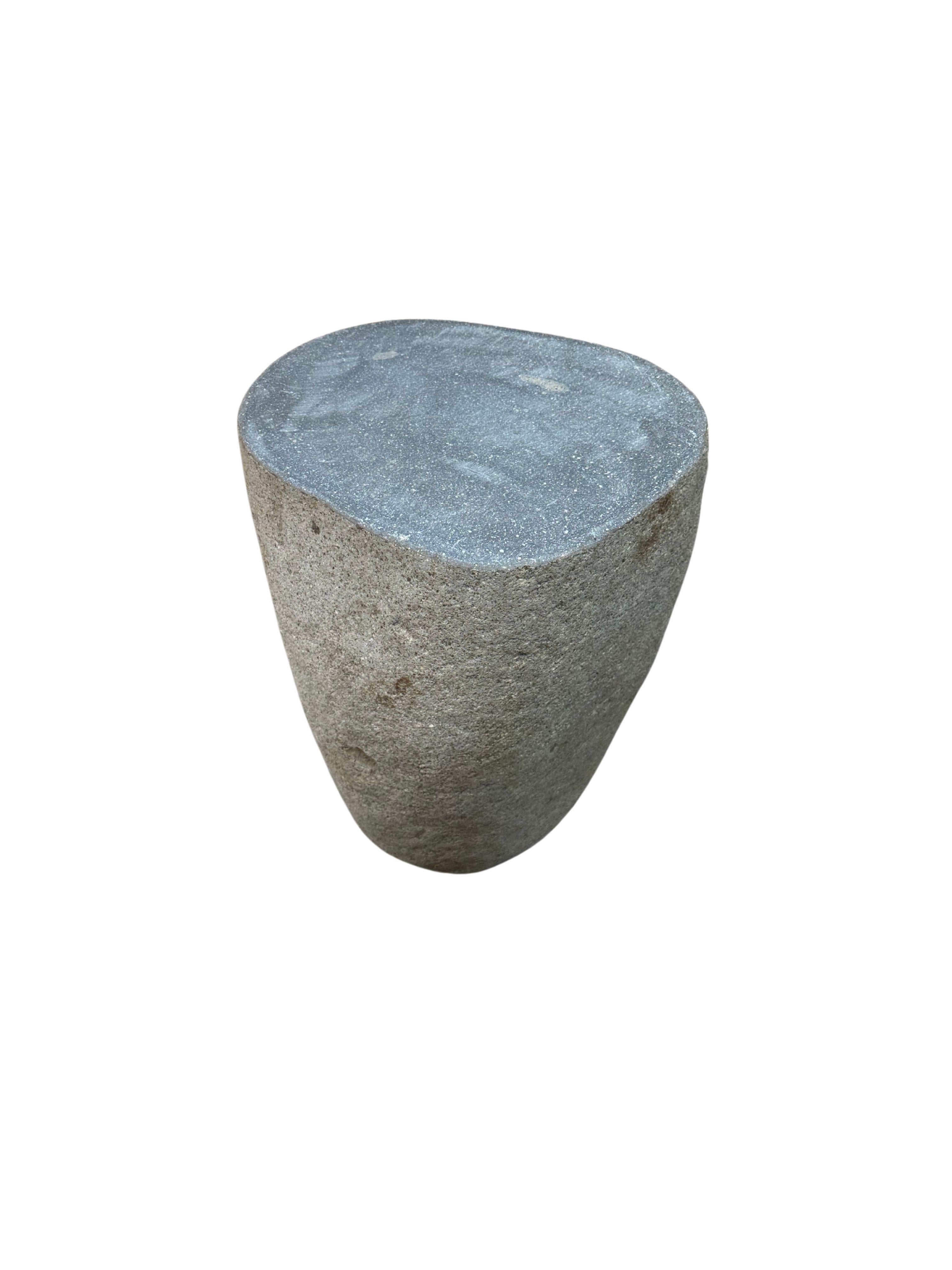 Indonesian Solid Stone Side Table / Pedestal from Java, Indonesia For Sale