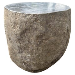 Solid Stone Side Table / Pedestal from Java, Indonesia