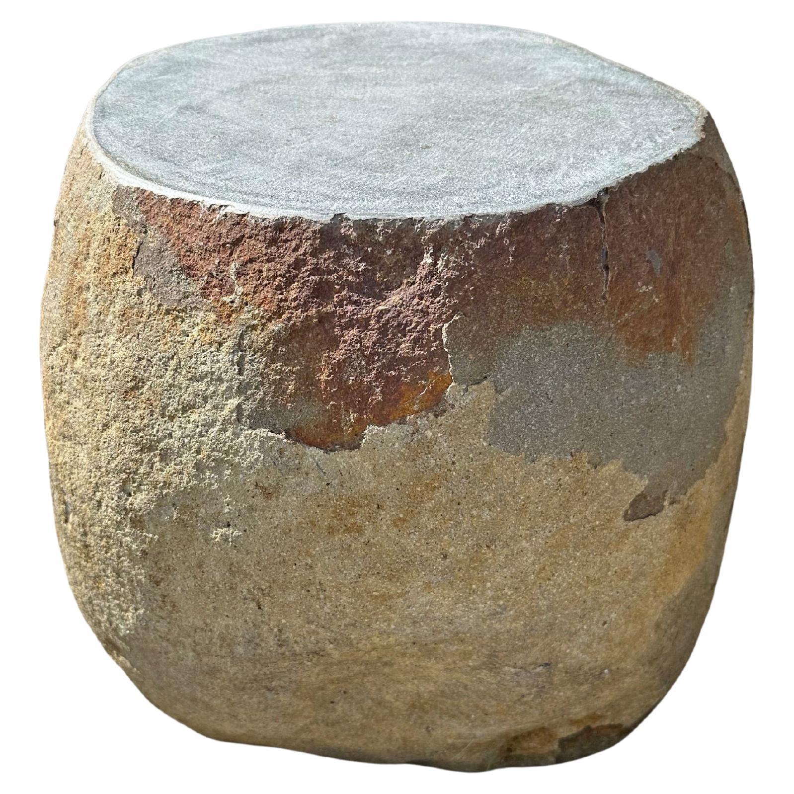 Solid Stone Side Table / Pedestal from Java, Indonesia