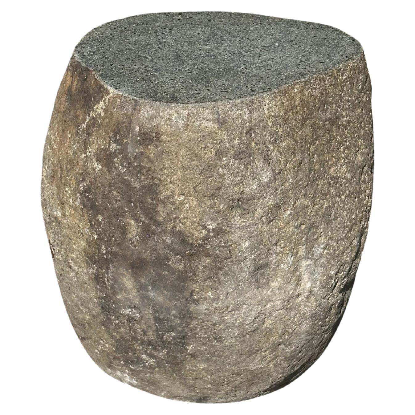 Solid Stone Side Table / Pedestal from Java, Indonesia For Sale