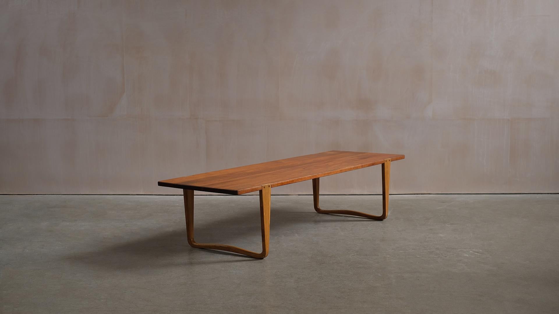 Danish Solid teak and Ash Table / Bench by Michael Bloch