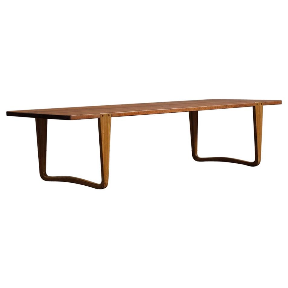 Solid teak and Ash Table / Bench by Michael Bloch