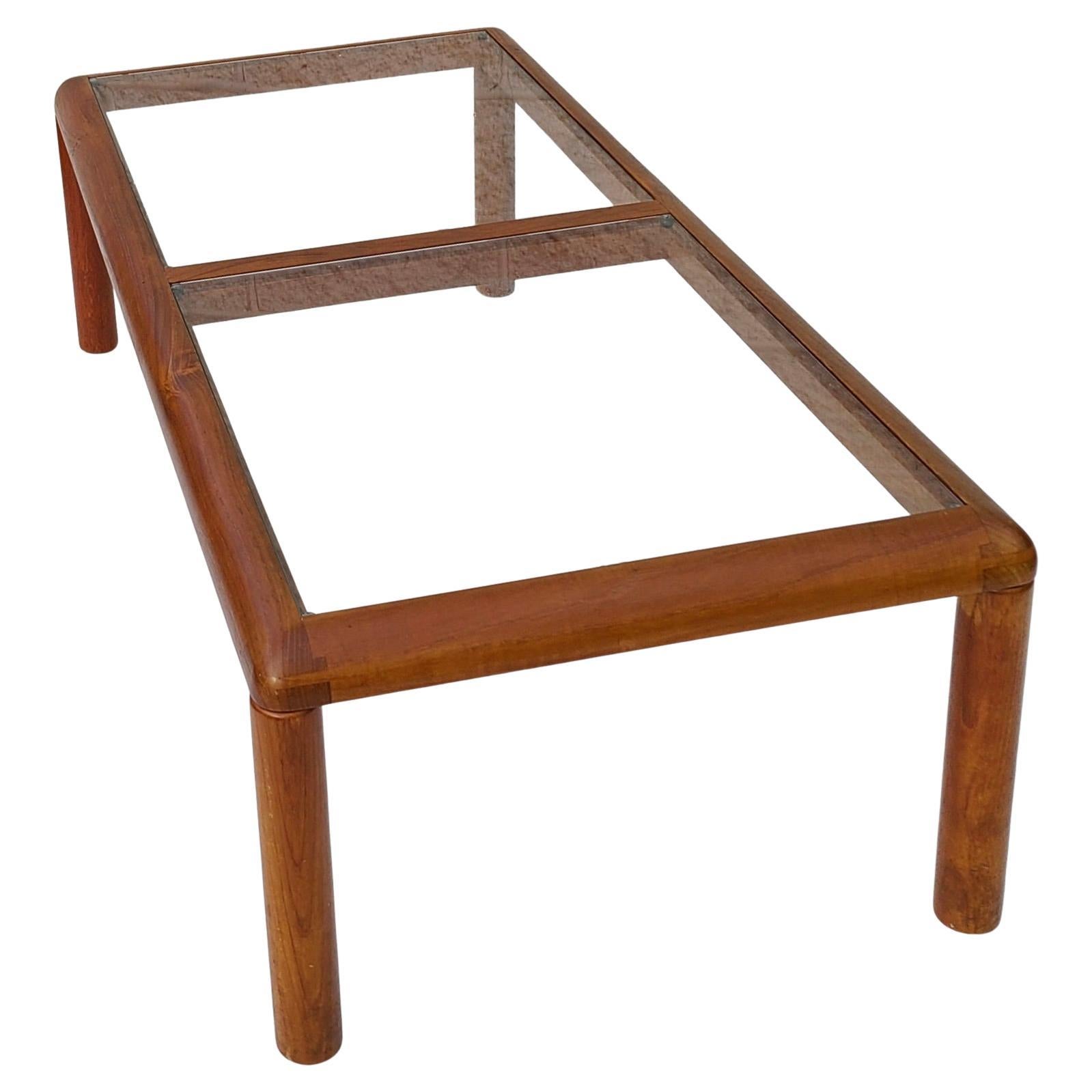 Verre Table basse en teck massif au design danois D-SCAN en vente
