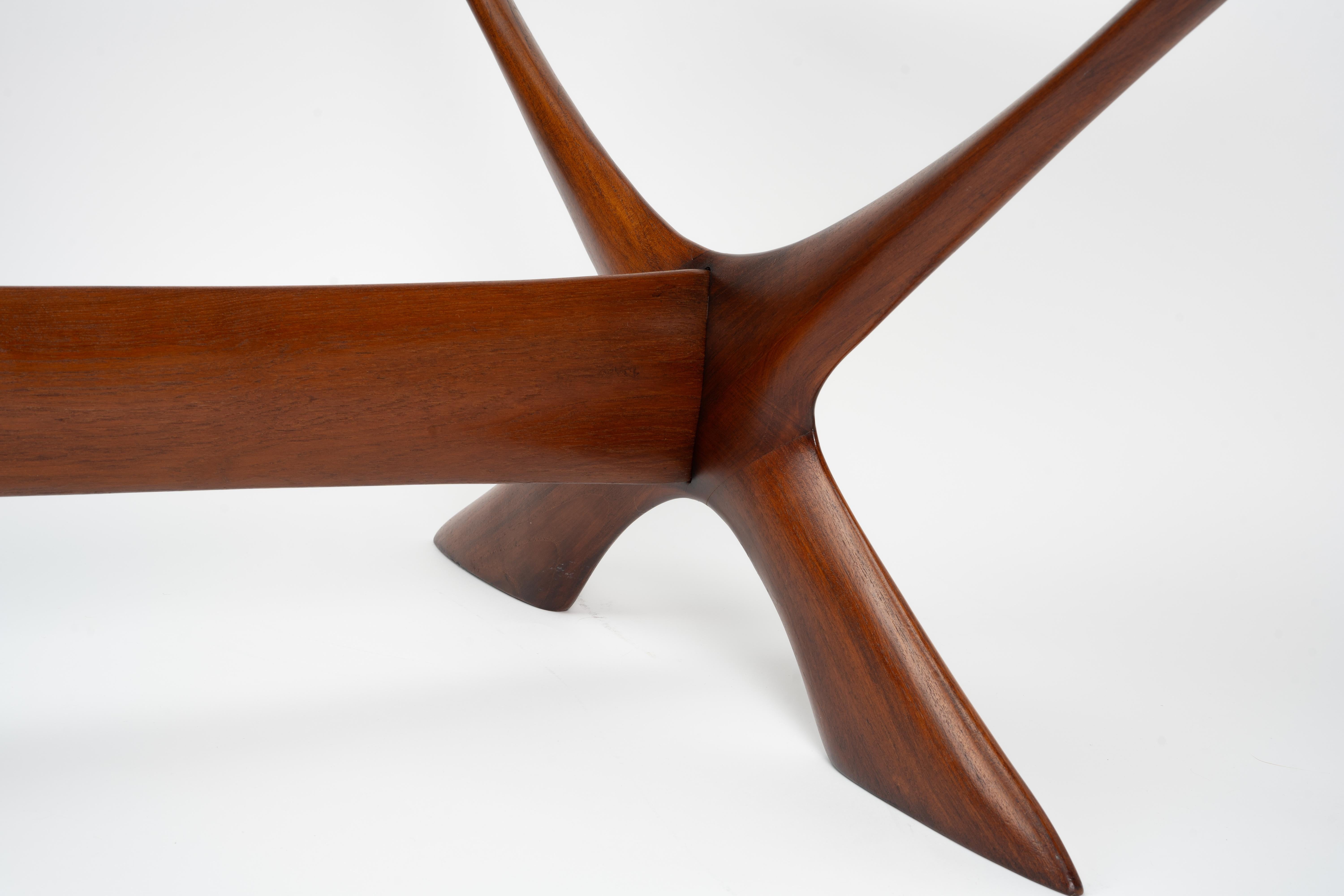 Couchtisch „Condor“ aus massivem Teakholz und Glas von Fredrik Schriever-Abeln im Angebot 7