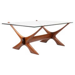 Solid Teak and Glass "Condor" Coffee Table By Fredrik Schriever-Abeln