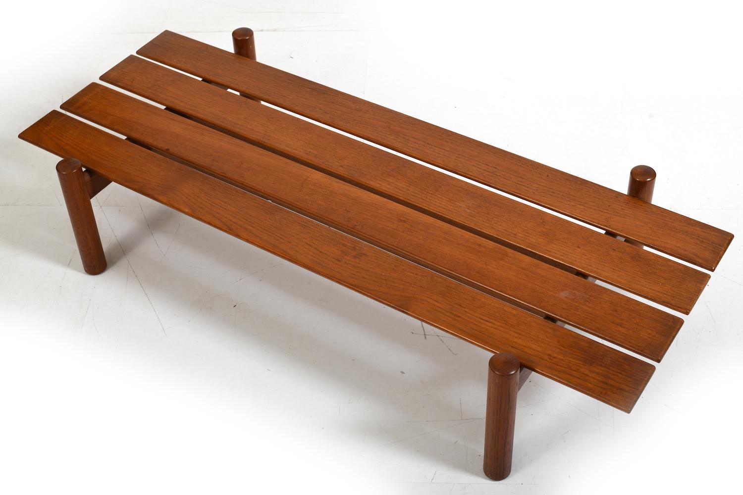 Moderno Panchina in teak massiccio di LOTOS 1960s in vendita