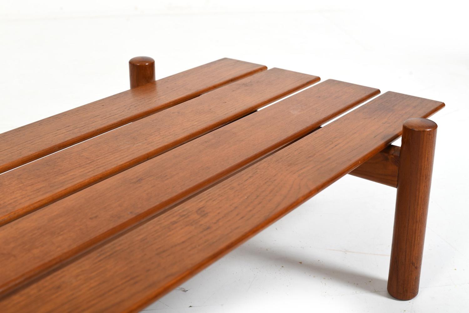 Teak Panchina in teak massiccio di LOTOS 1960s in vendita